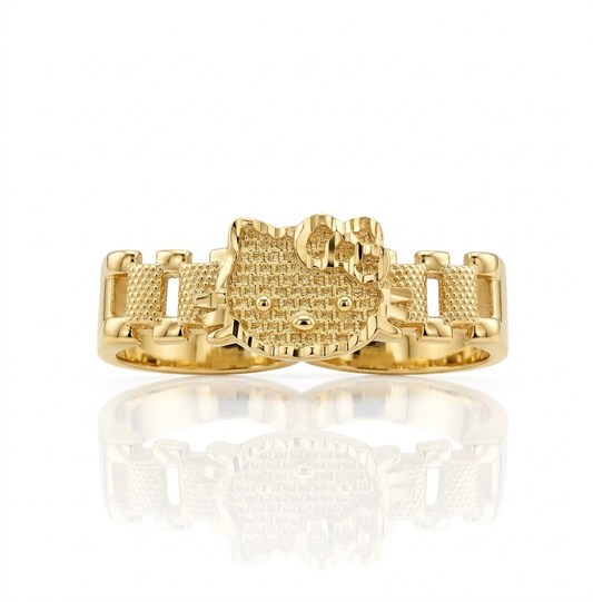 Hello K ♡ Textured Double Ring