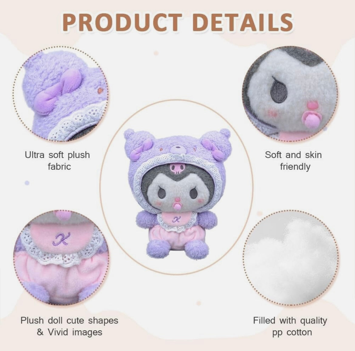 Kuromi Large Keychain Plush