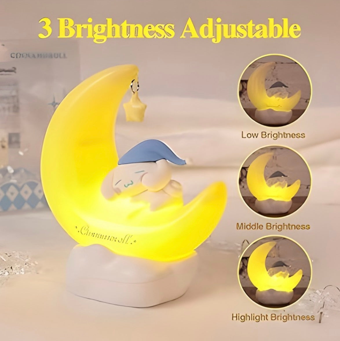 Crescent Moon Night Light Cinn