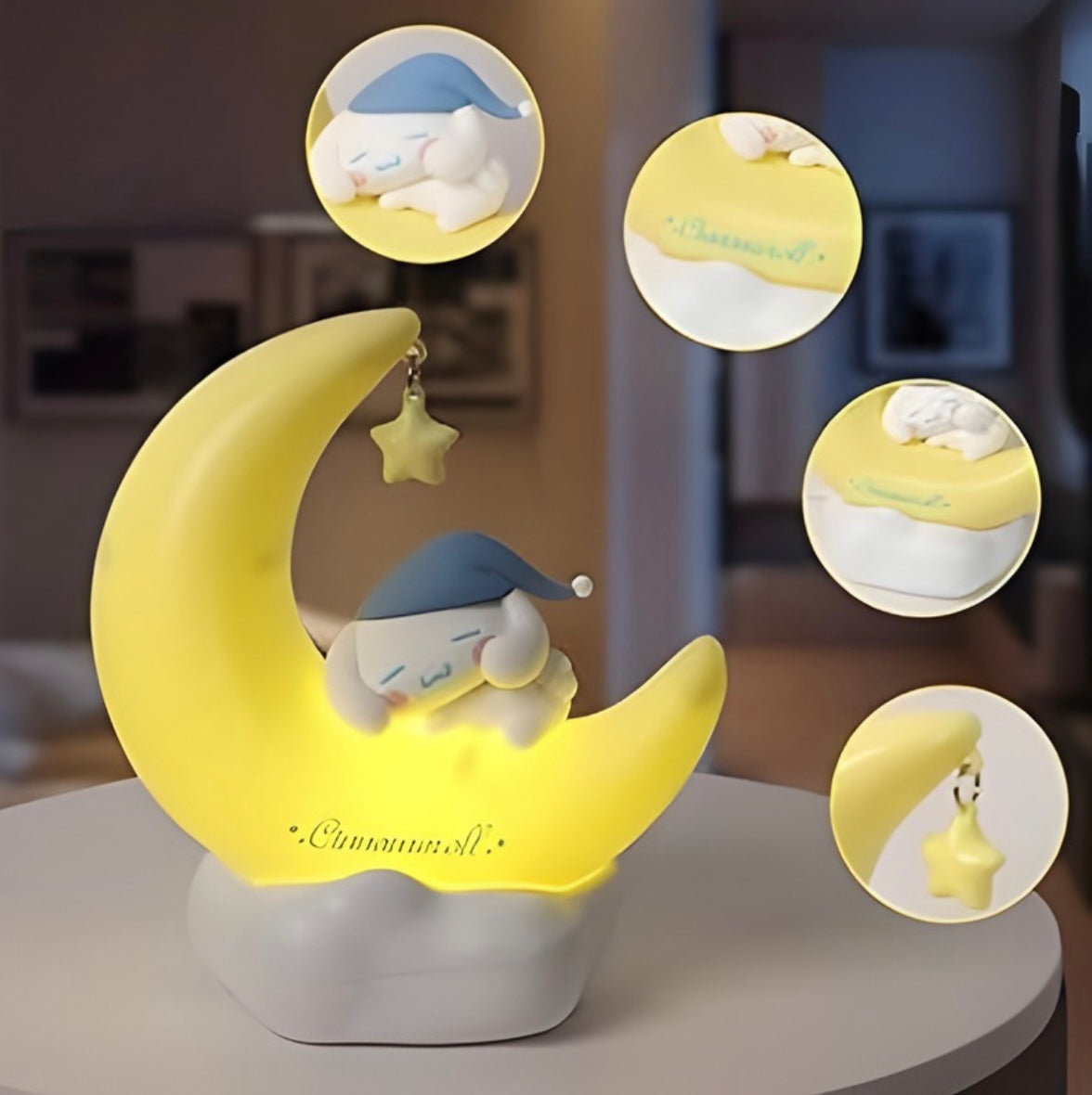 Crescent Moon Night Light Cinn