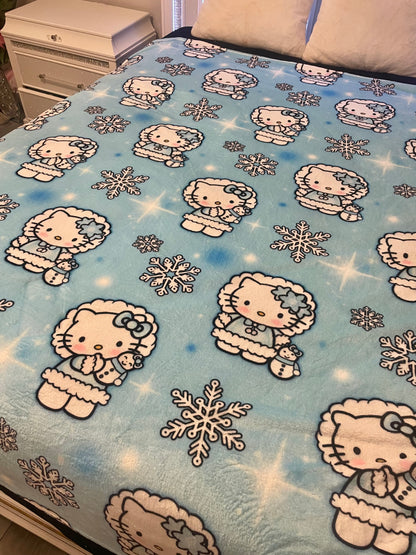 Hello Kitty Snow Winter Blanket