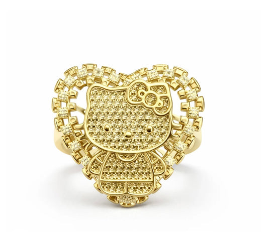 Hello K♡ Textured Heart Ring