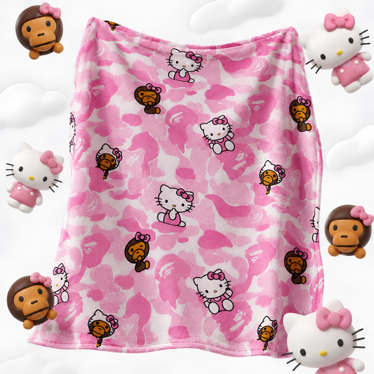 Bamo Kitty Plush Blanket