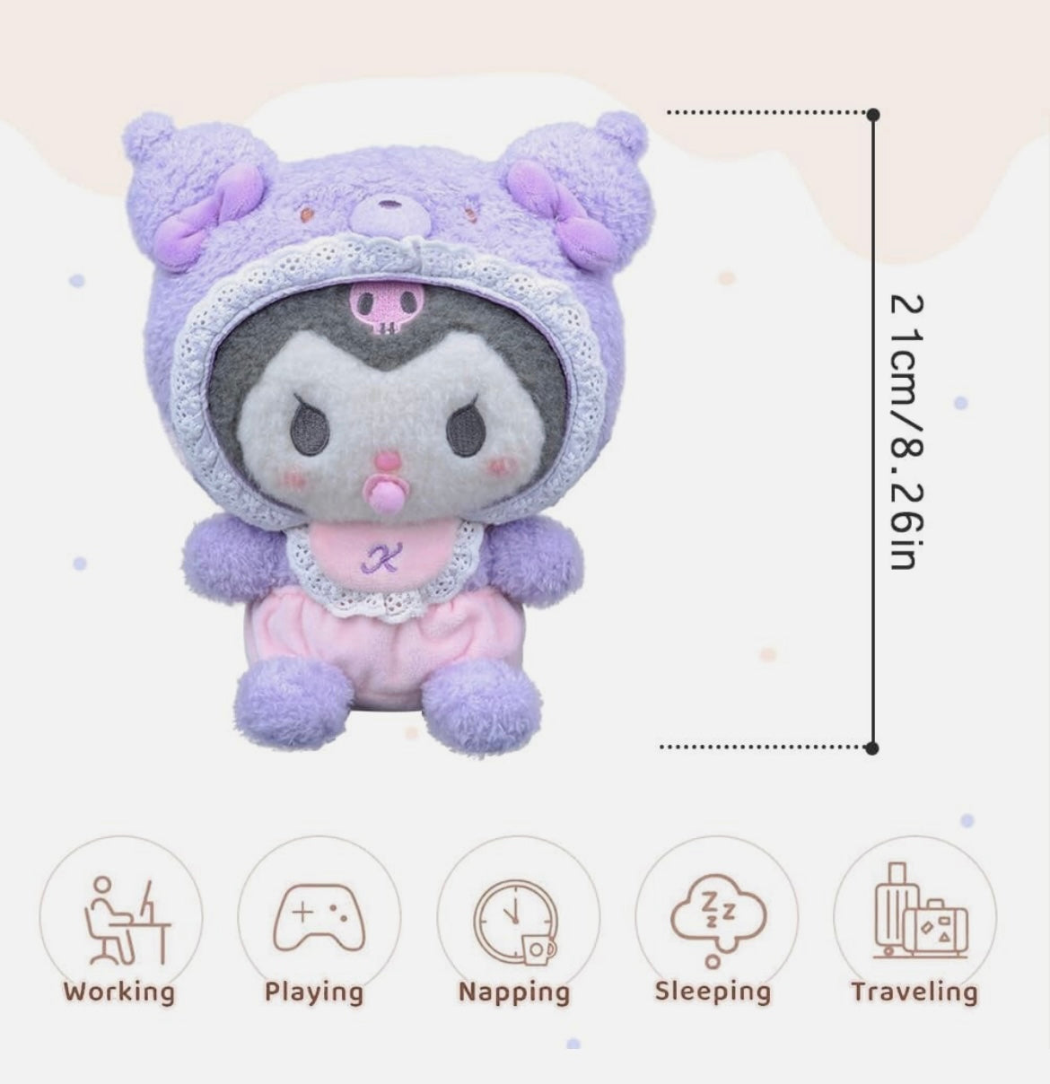 Kuromi Large Keychain Plush