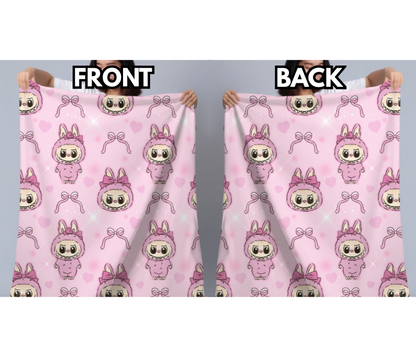 Labu Pink Full Blanket Full Size 60*80 Double Sided Print